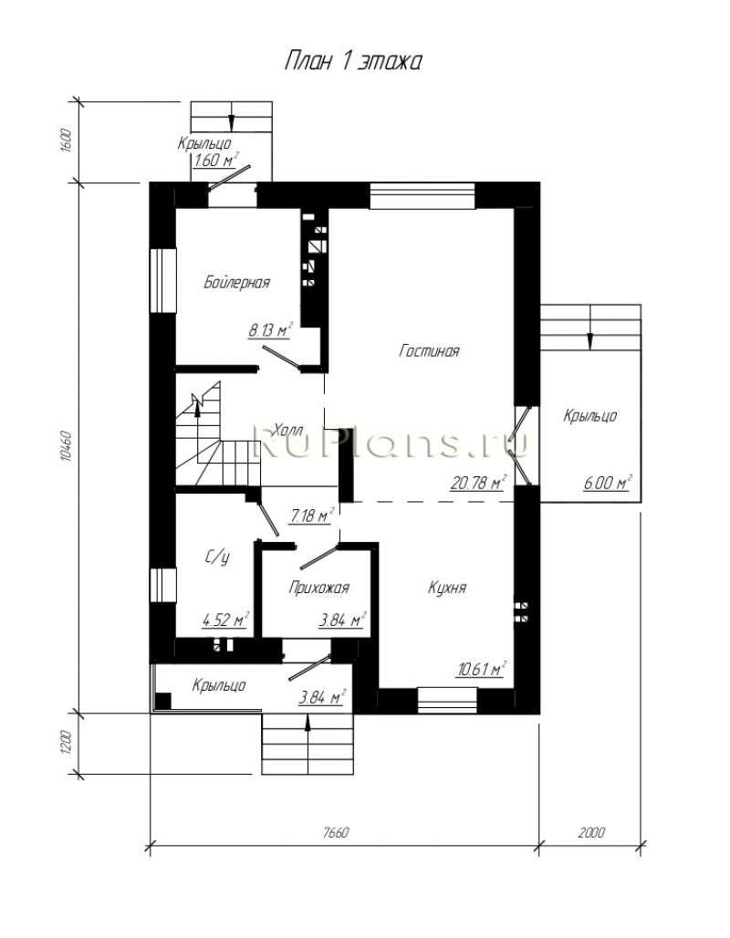 Проекты домов до 100 м² из кирпича - Небольшие кирпичные дома в Москве